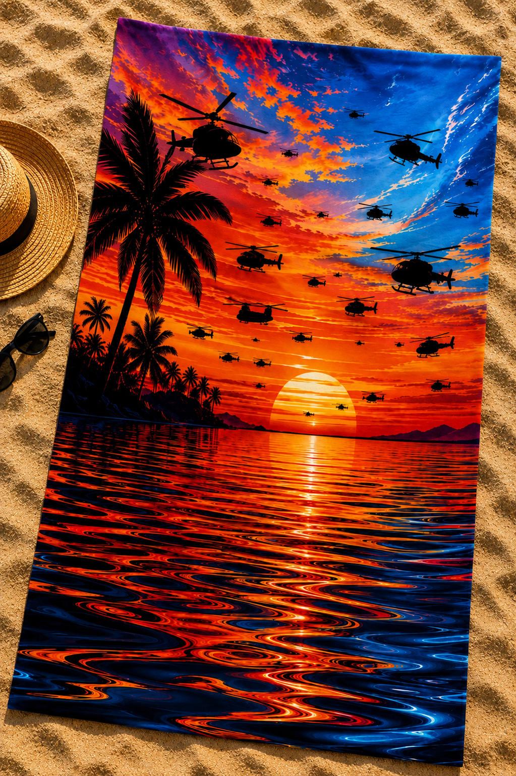 Helicopter Beach Towel
