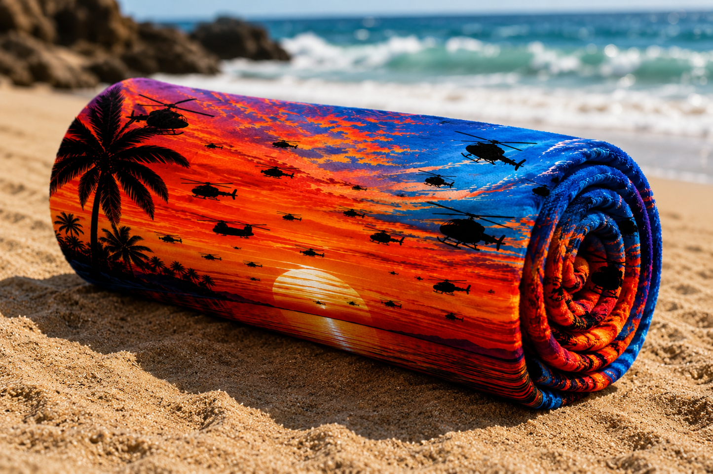 Helicopter Beach Towel