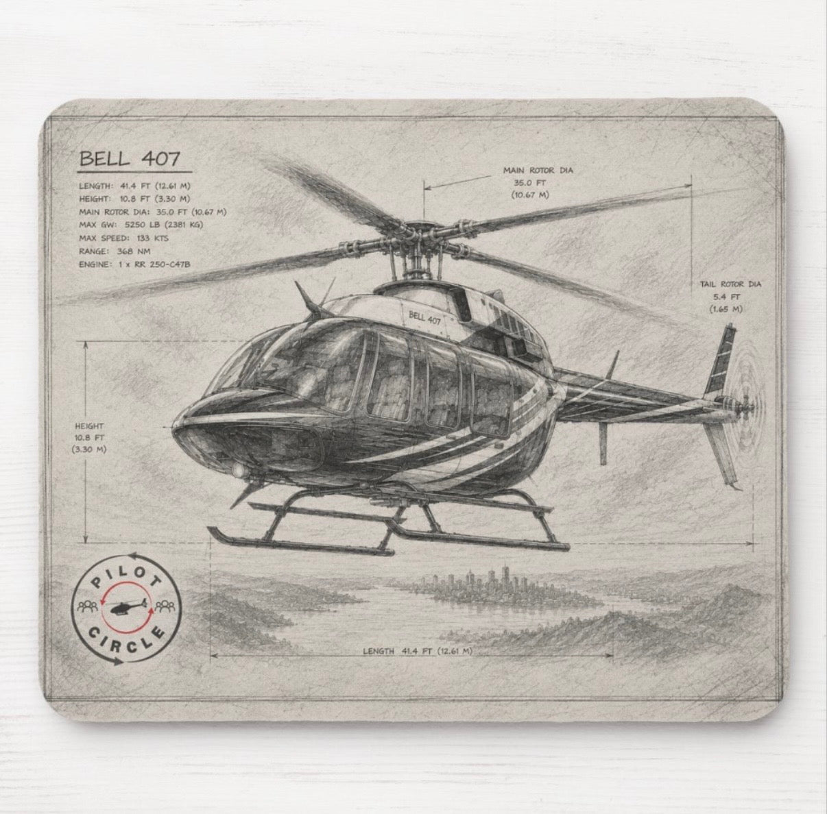 Bell 407 Mouse Pad